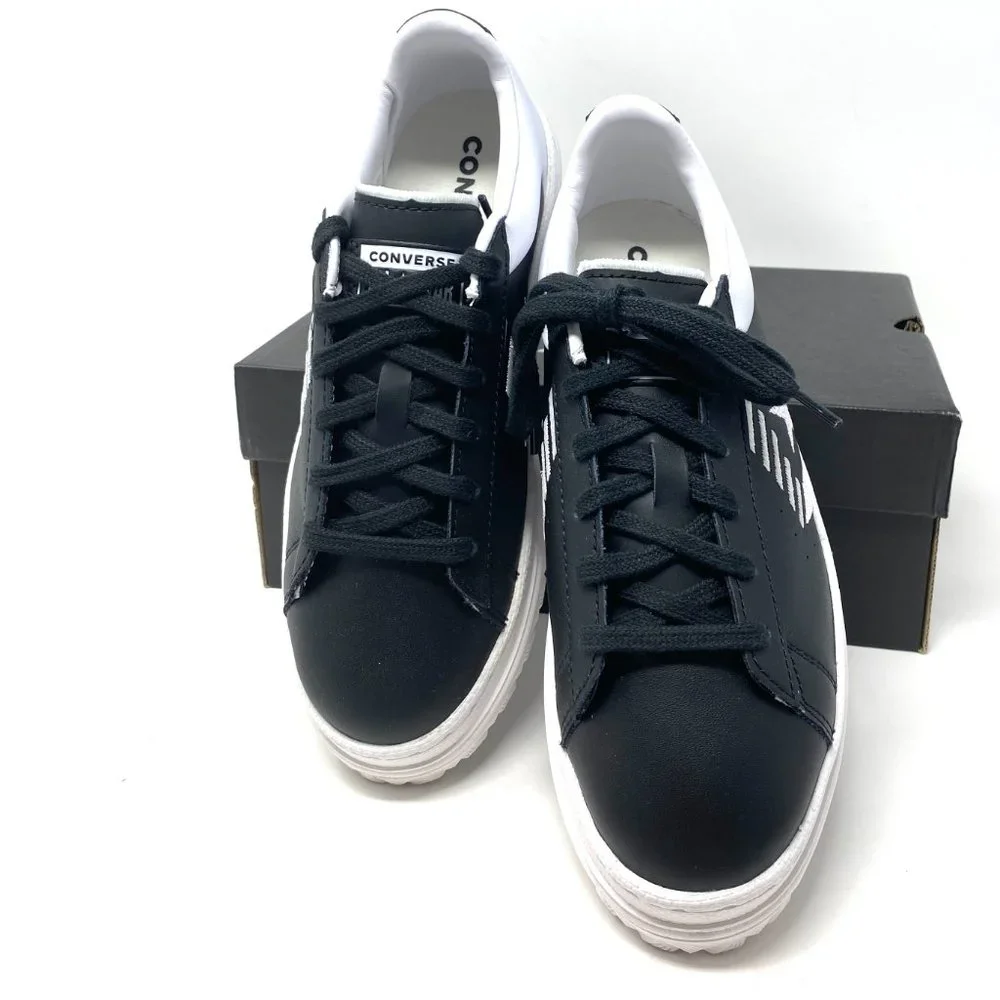 💖MEGA SALE💖Converse Women Rivals PRO LEATHER X2 OX Black White Low 168760C - Picture 3 of 11